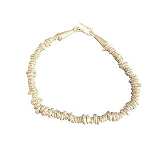 Vintage Sterling Bracelet w/ Handcast Round Links  and Fishhook Closure